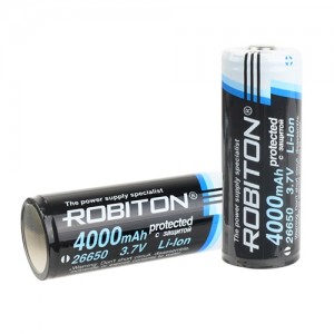 Аккумулятор ROBITON 26650 Li-ion 4000mAh с защитой